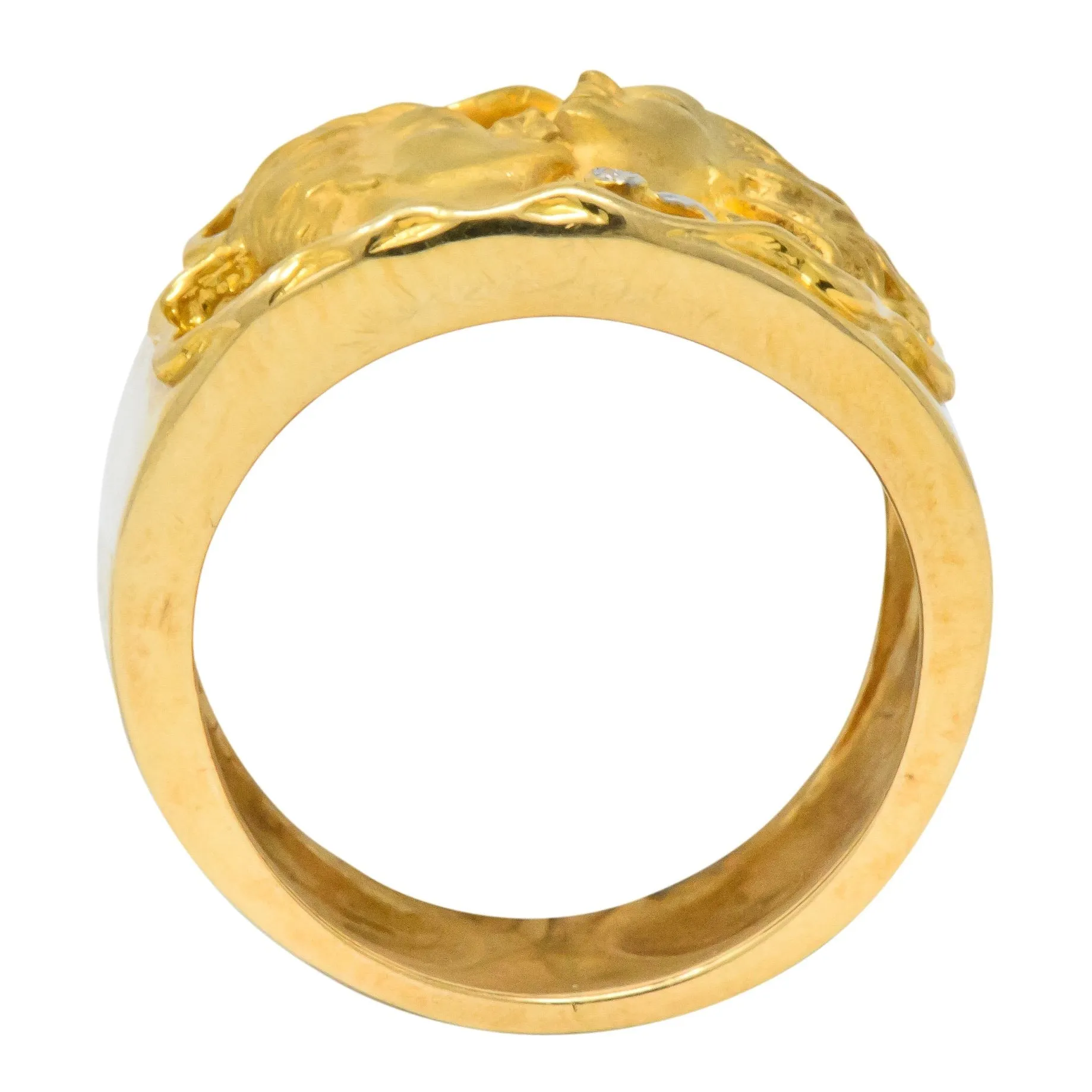 Carrera y Carrera Adam & Eve Diamond 18 Karat Gold Band Ring
