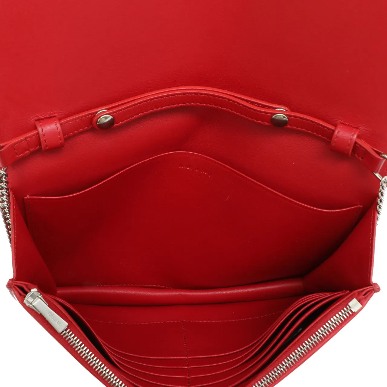 Celine Lambskin Frame Evening Chain Clutch