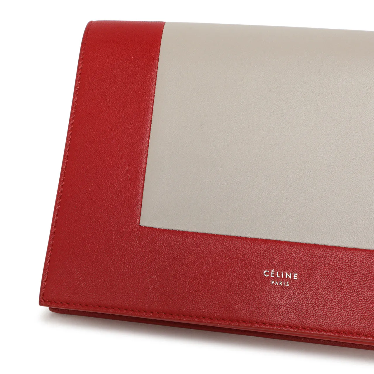 Celine Lambskin Frame Evening Chain Clutch