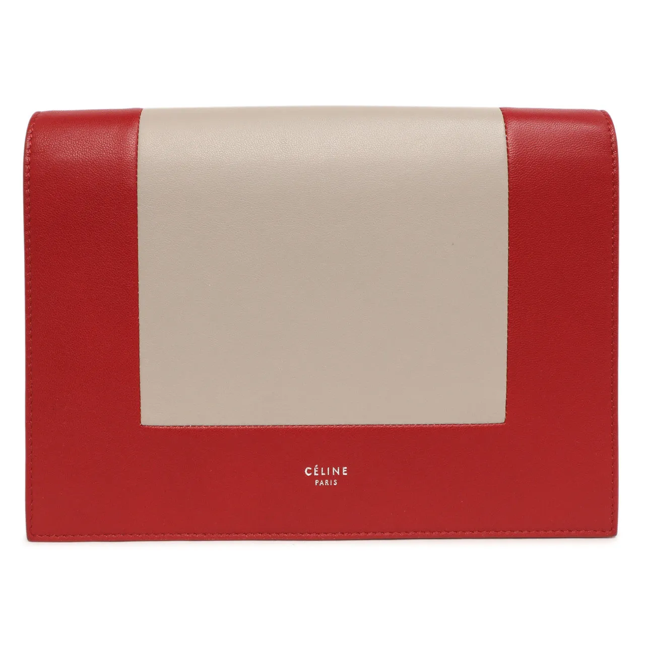 Celine Lambskin Frame Evening Chain Clutch