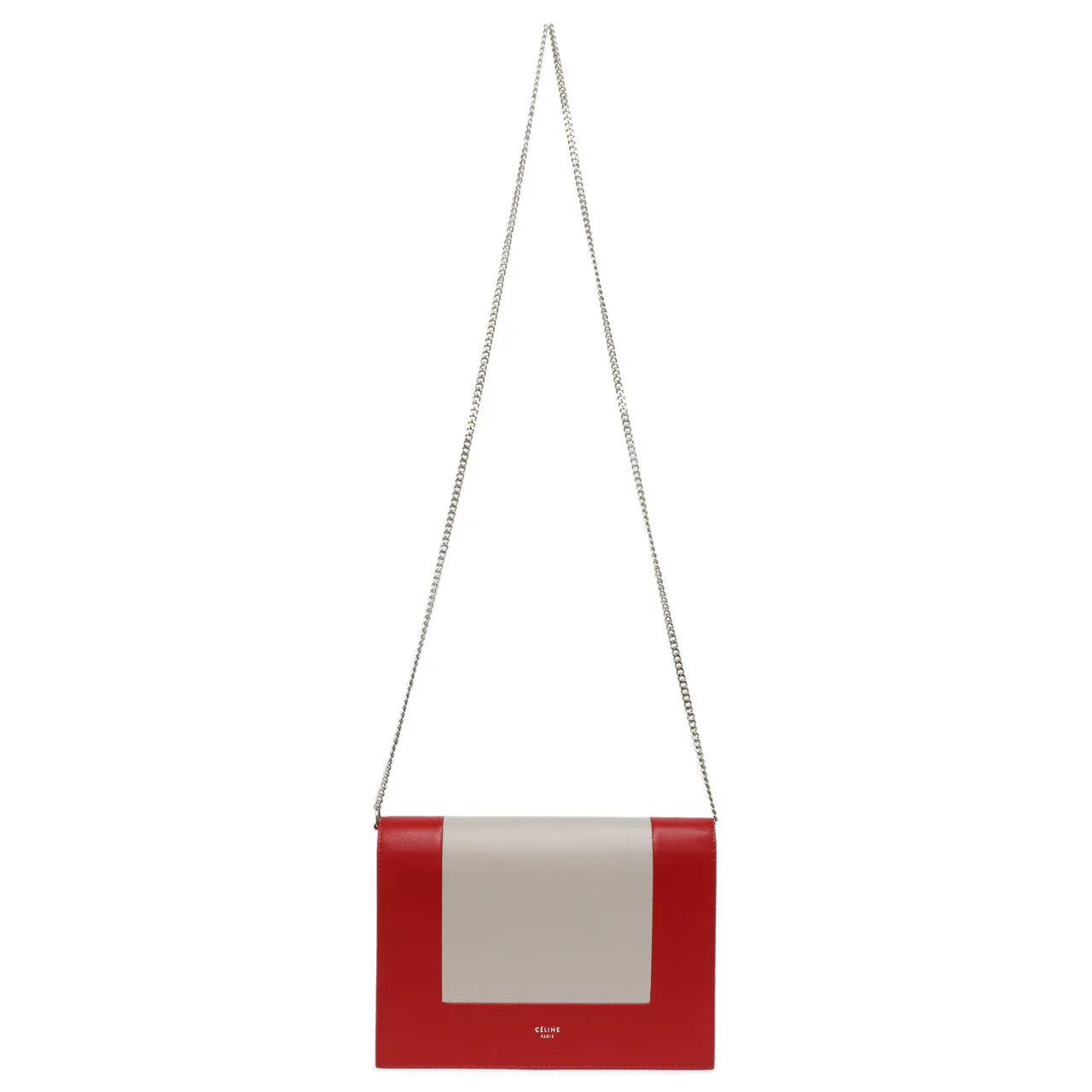 Celine Lambskin Frame Evening Chain Clutch