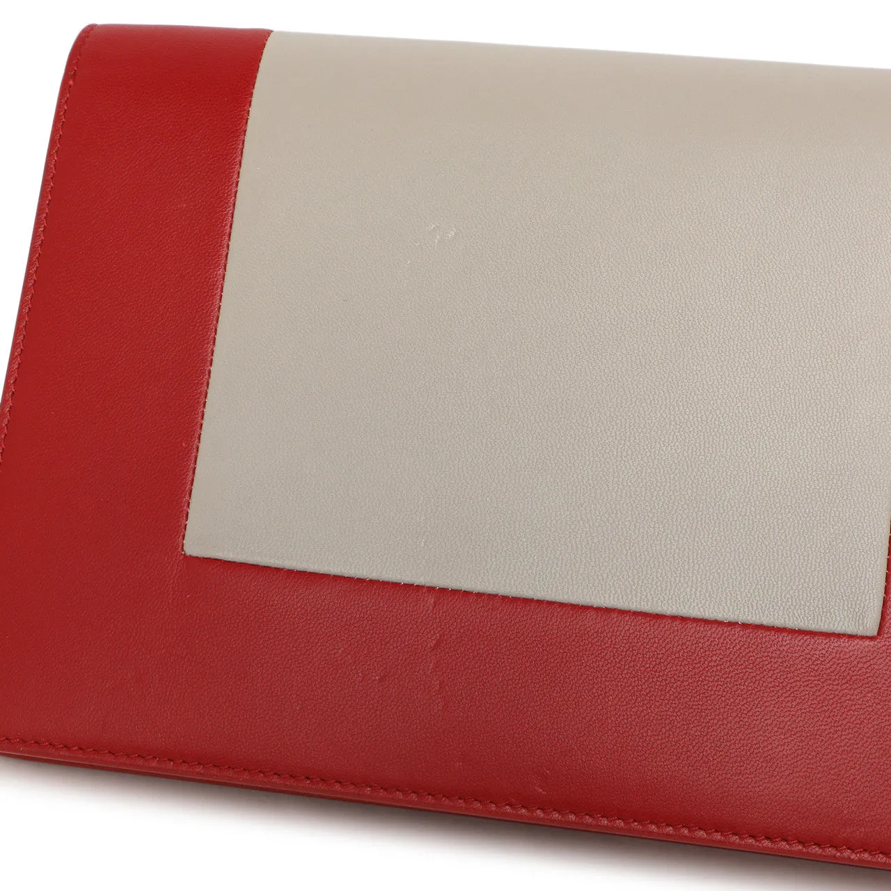 Celine Lambskin Frame Evening Chain Clutch