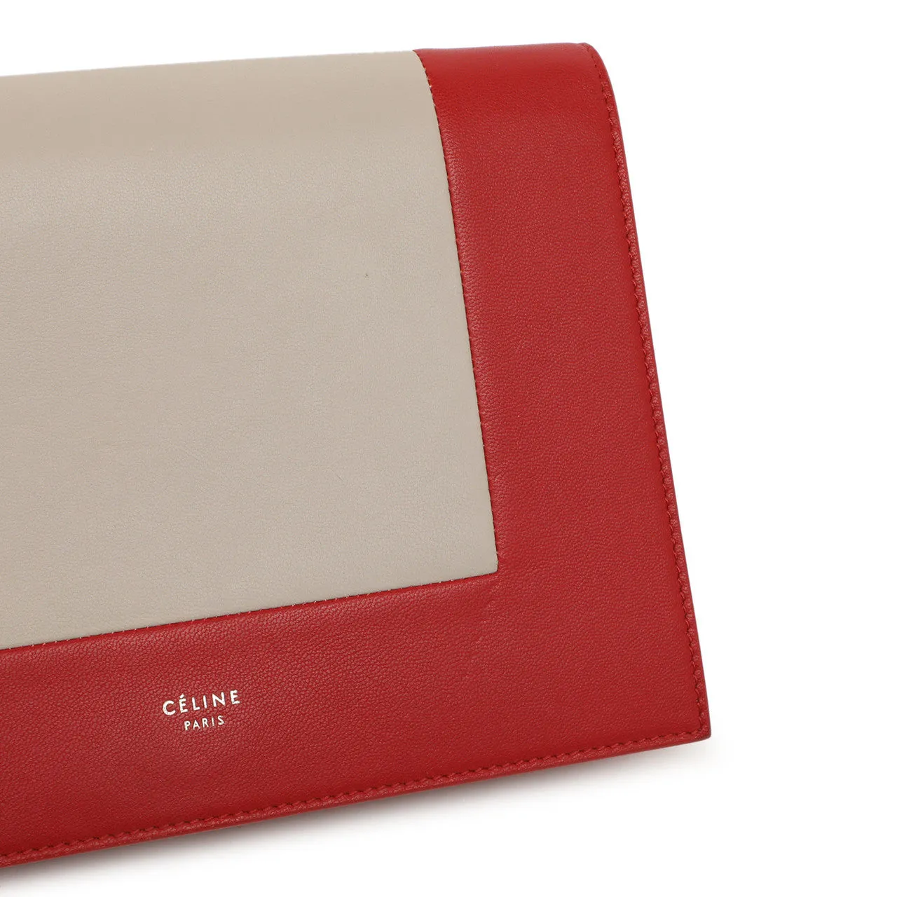 Celine Lambskin Frame Evening Chain Clutch