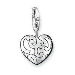 Charm 0605 Medallion Etched Heart