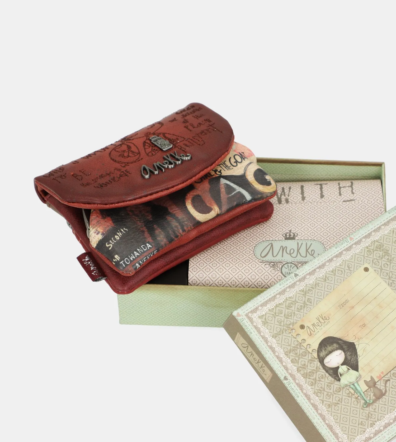 City Art maroon purse with a flap