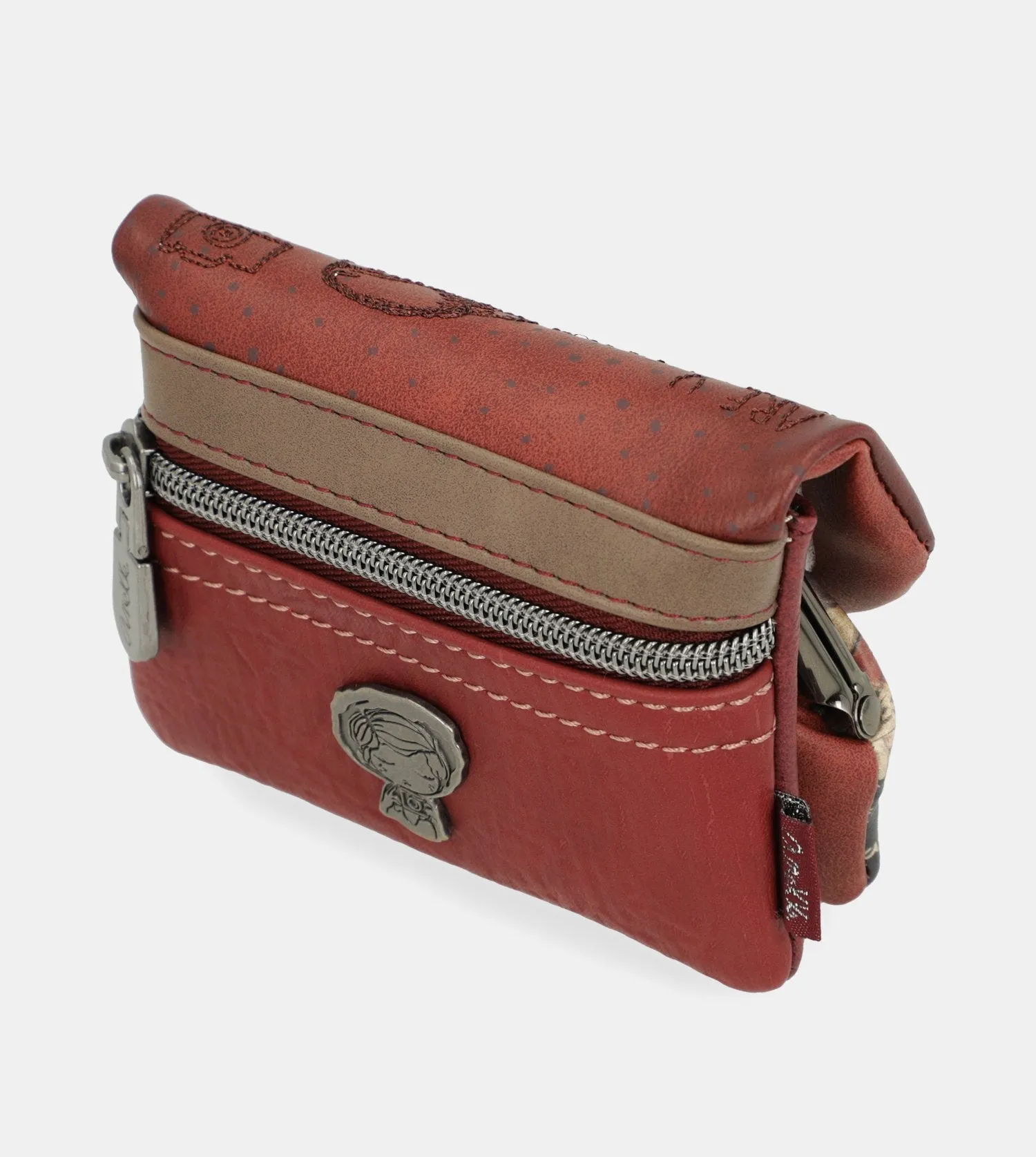 City Art maroon purse with a flap
