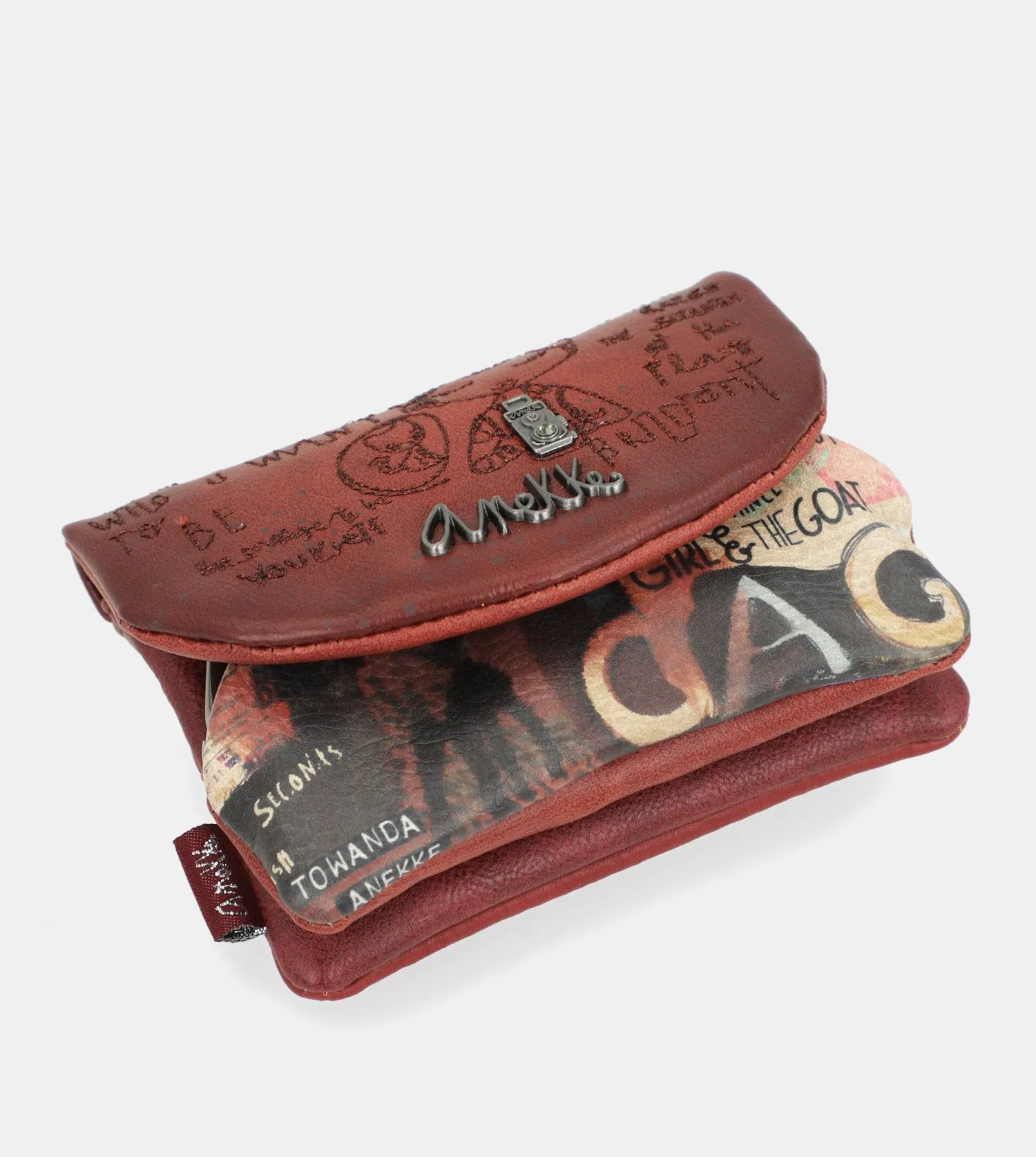 City Art maroon purse with a flap
