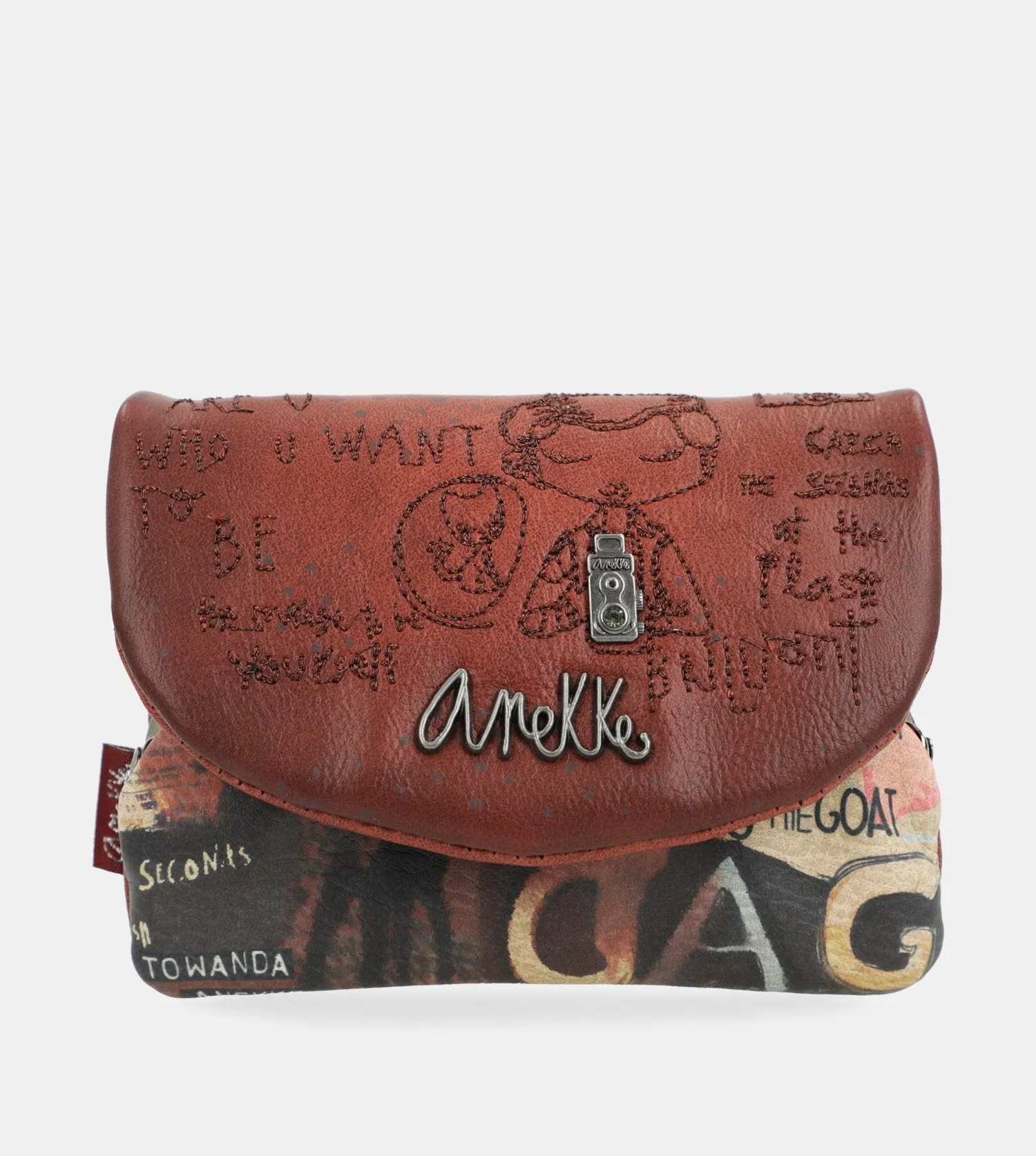 City Art maroon purse with a flap