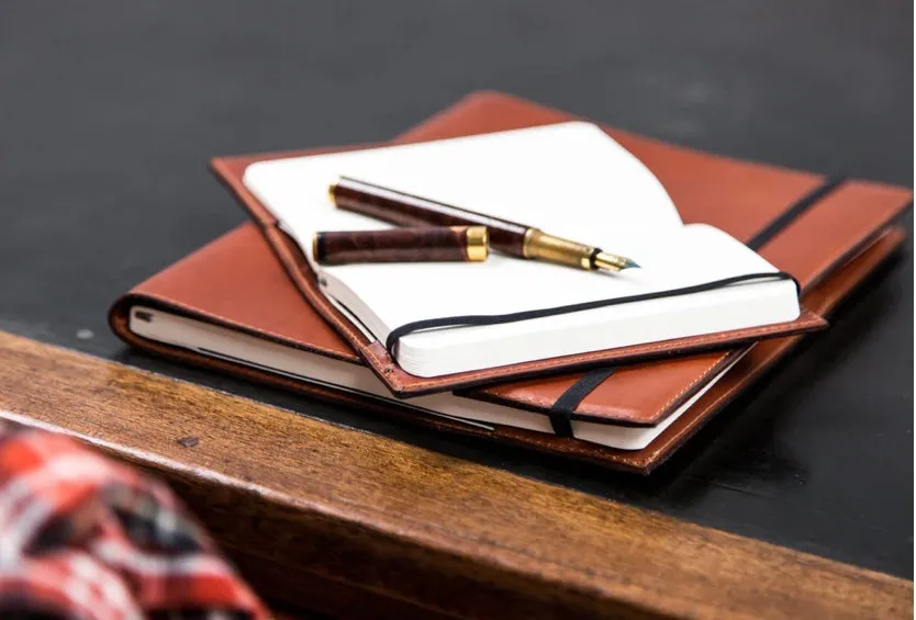 Classic Leather Bound Moleskine Journal Large