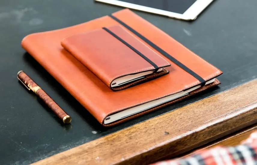 Classic Leather Bound Moleskine Journal Large