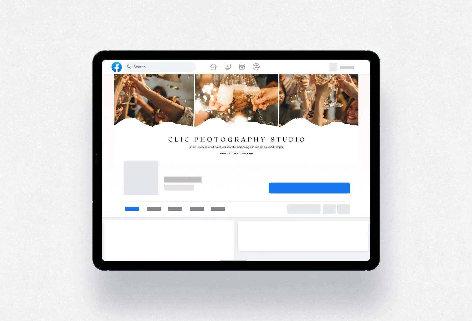 Clic Facebook Cover for Photographers Editable Canva Template