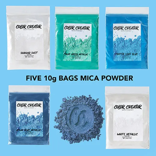Color Creator Pacific Ocean Kit 12 Mica Powders Alcohol Inks & Glitters
