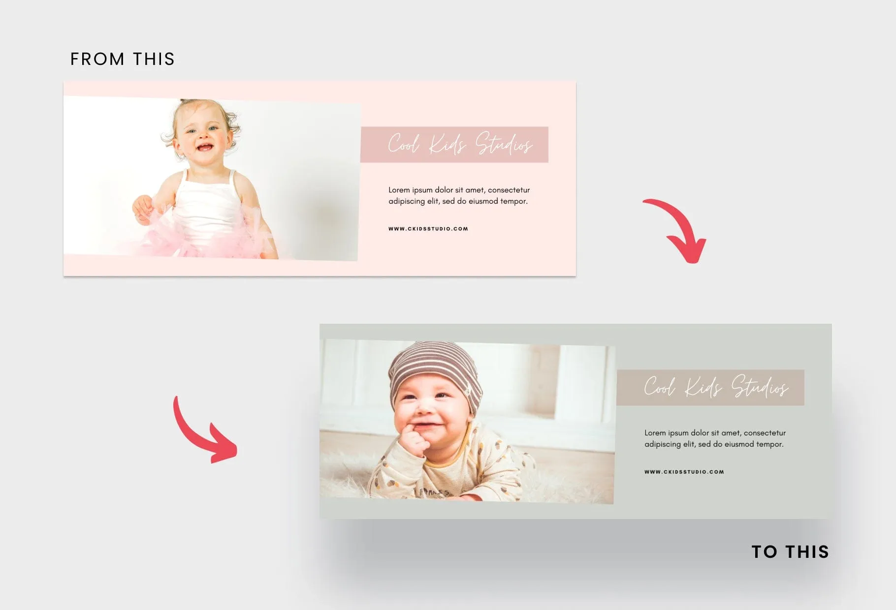 Cool Kids Studios Facebook Cover for Photographers Editable Canva Template
