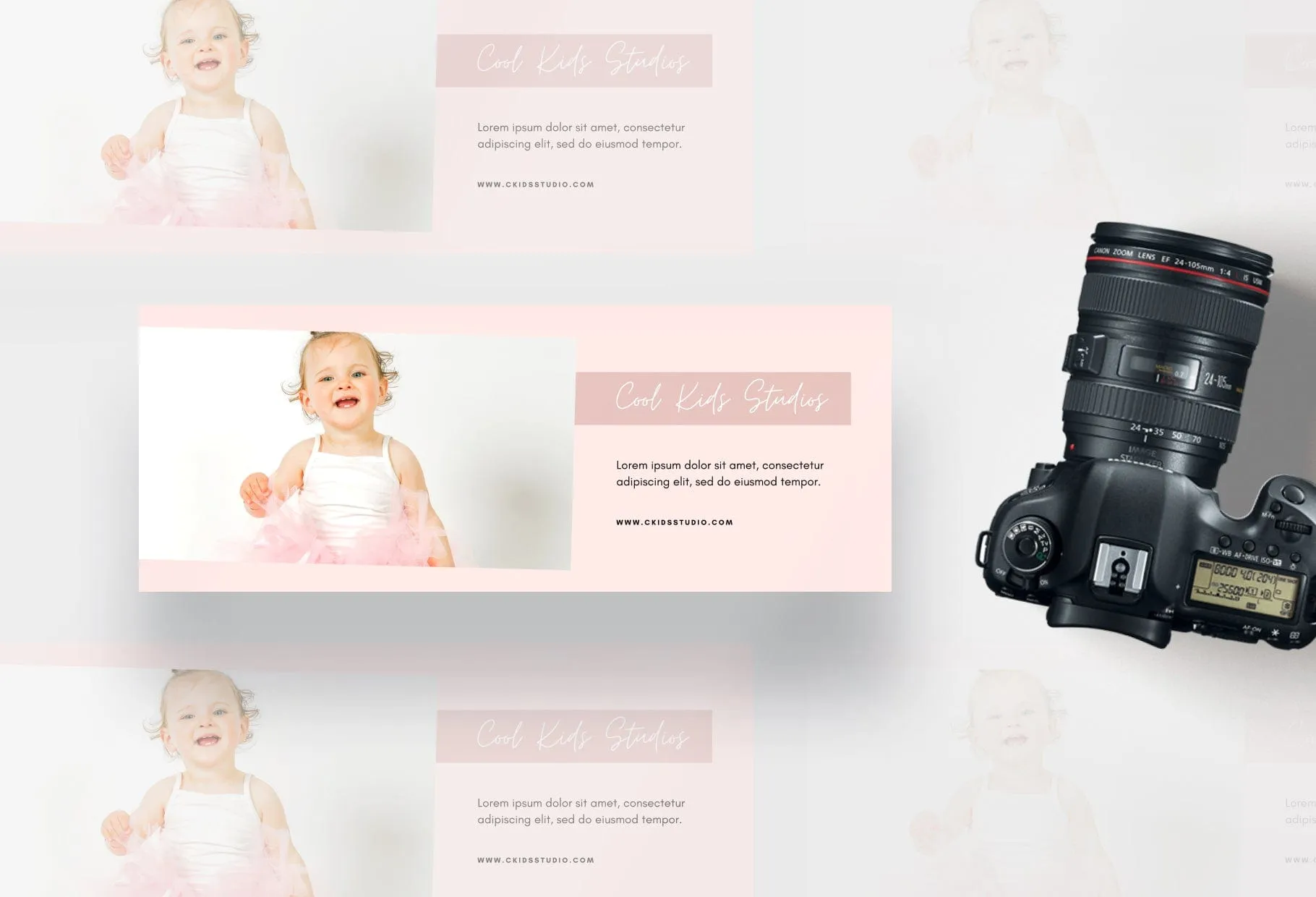 Cool Kids Studios Facebook Cover for Photographers Editable Canva Template