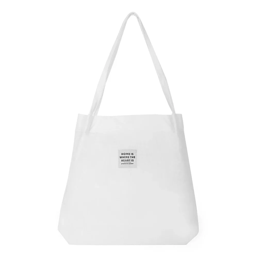 Corduroy Bag for Women Shopper Handbags Environmental Storage