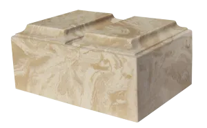 Creme Mocha Companion Tuscany Cultured Marble Urn