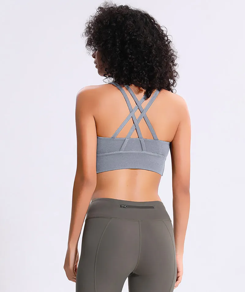 Criss Cross Strappy Personalized Sports Bra YS9324W