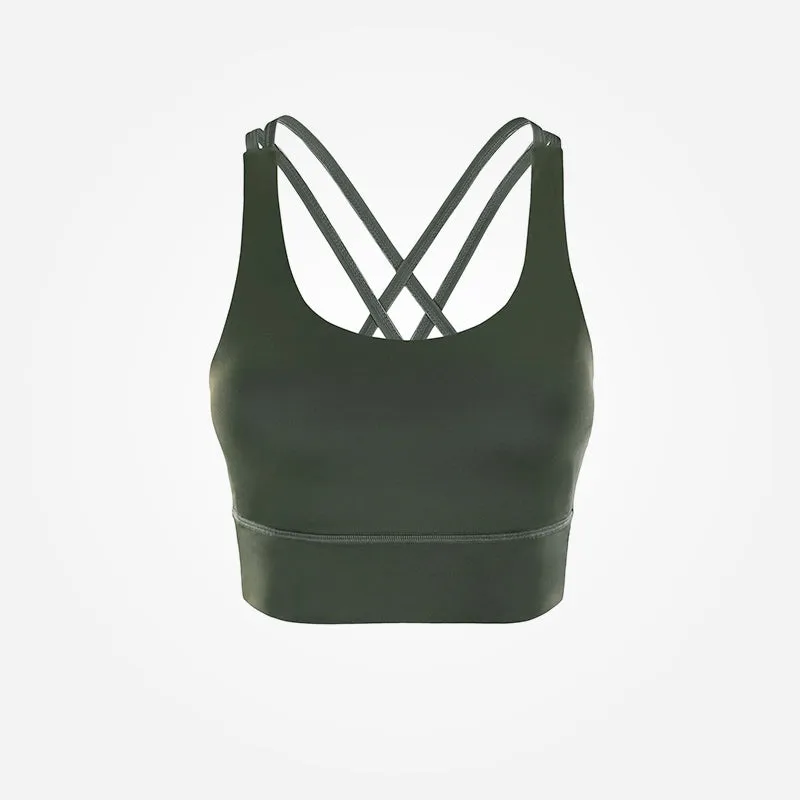 Criss Cross Strappy Personalized Sports Bra YS9324W