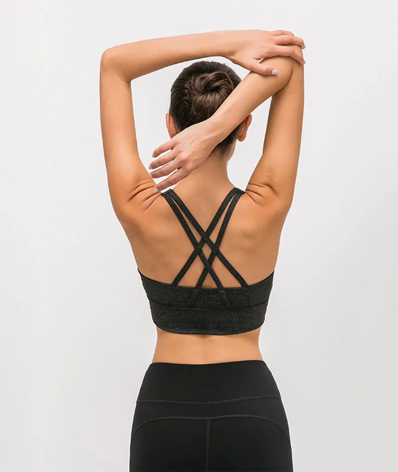Criss Cross Strappy Personalized Sports Bra YS9324W