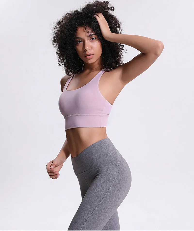 Criss Cross Strappy Personalized Sports Bra YS9324W