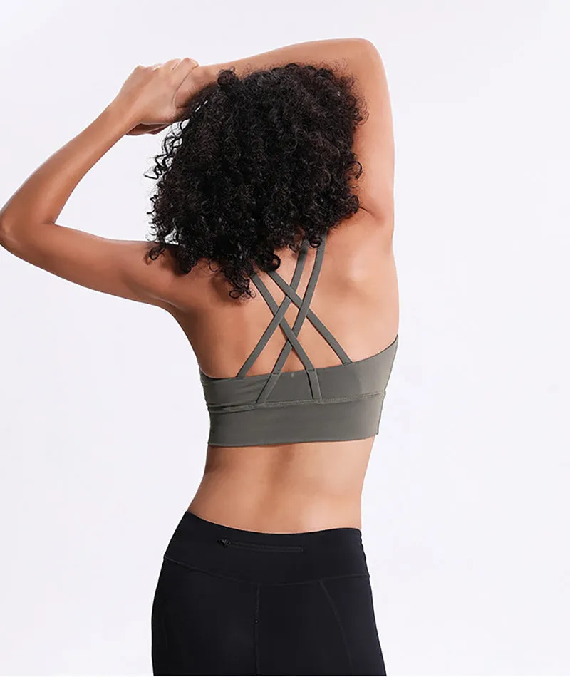 Criss Cross Strappy Personalized Sports Bra YS9324W