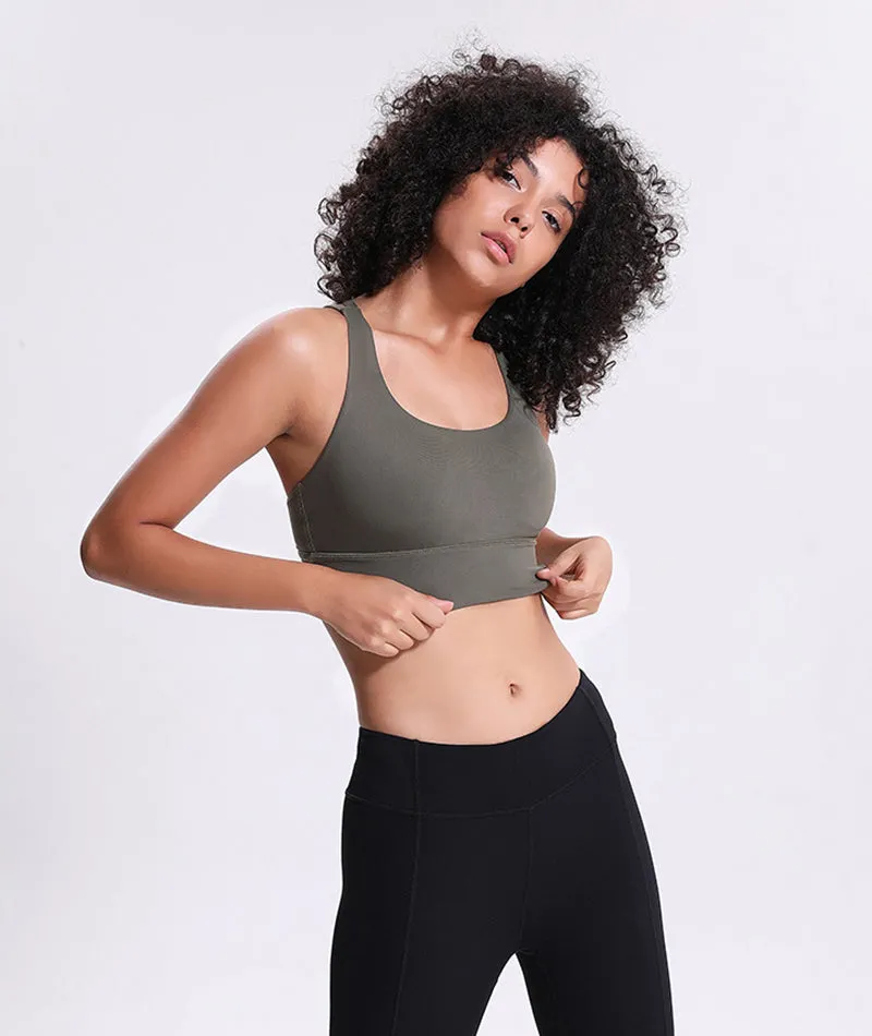 Criss Cross Strappy Personalized Sports Bra YS9324W