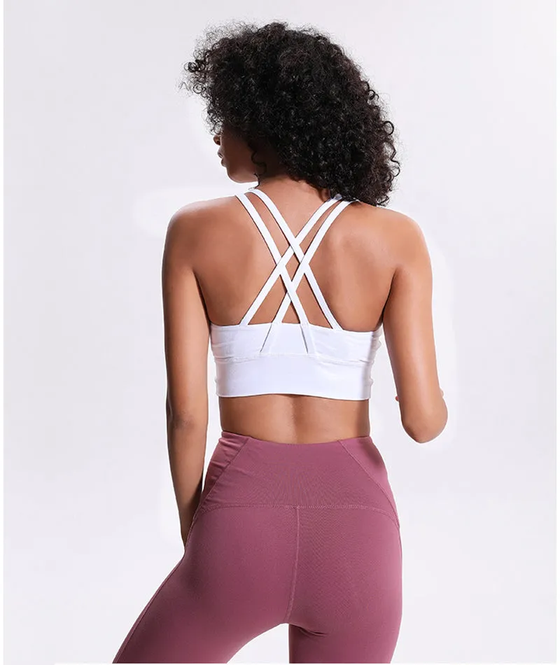 Criss Cross Strappy Personalized Sports Bra YS9324W