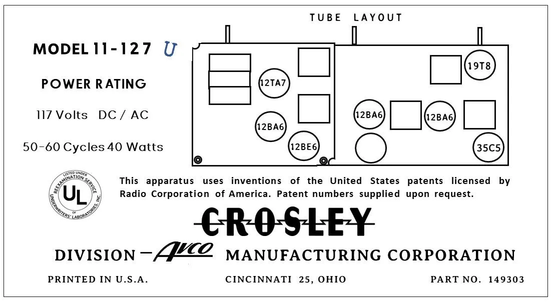 CROSLEY-11-127U