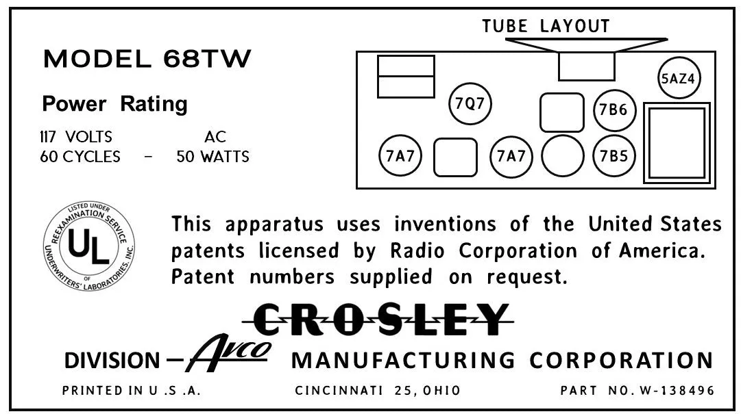 CROSLEY-68TW