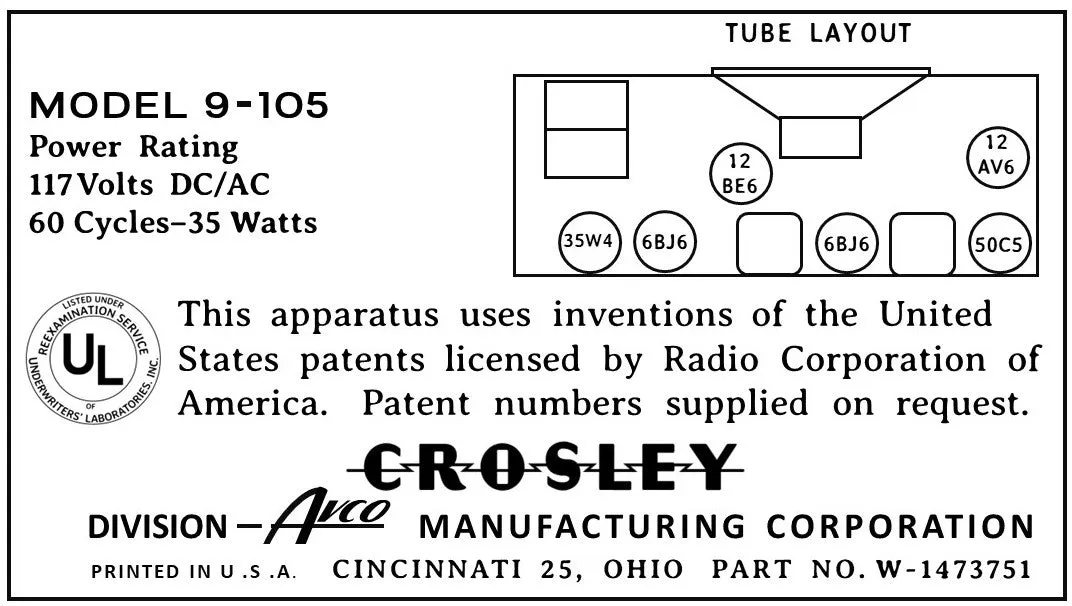 CROSLEY-9-105