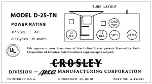 CROSLEY-D-25-TN