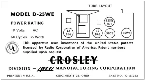 CROSLEY-D-25WE