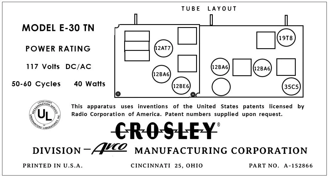 CROSLEY-E-30TN