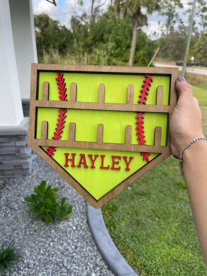 Custom Sports Ring Holder – Personalized Ring Display for Football, Baseball, Cheer, Softball, & Basketball