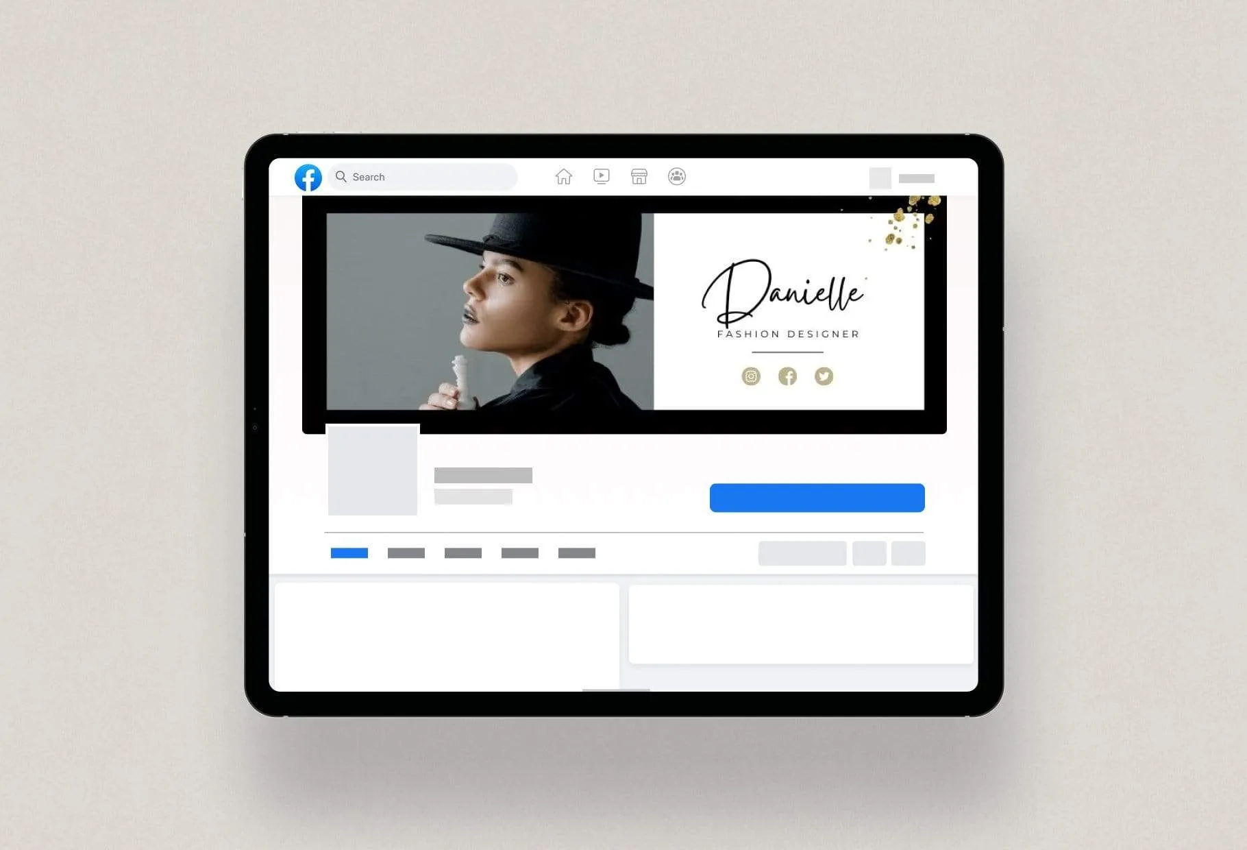 Danielle Facebook Cover Canva Template
