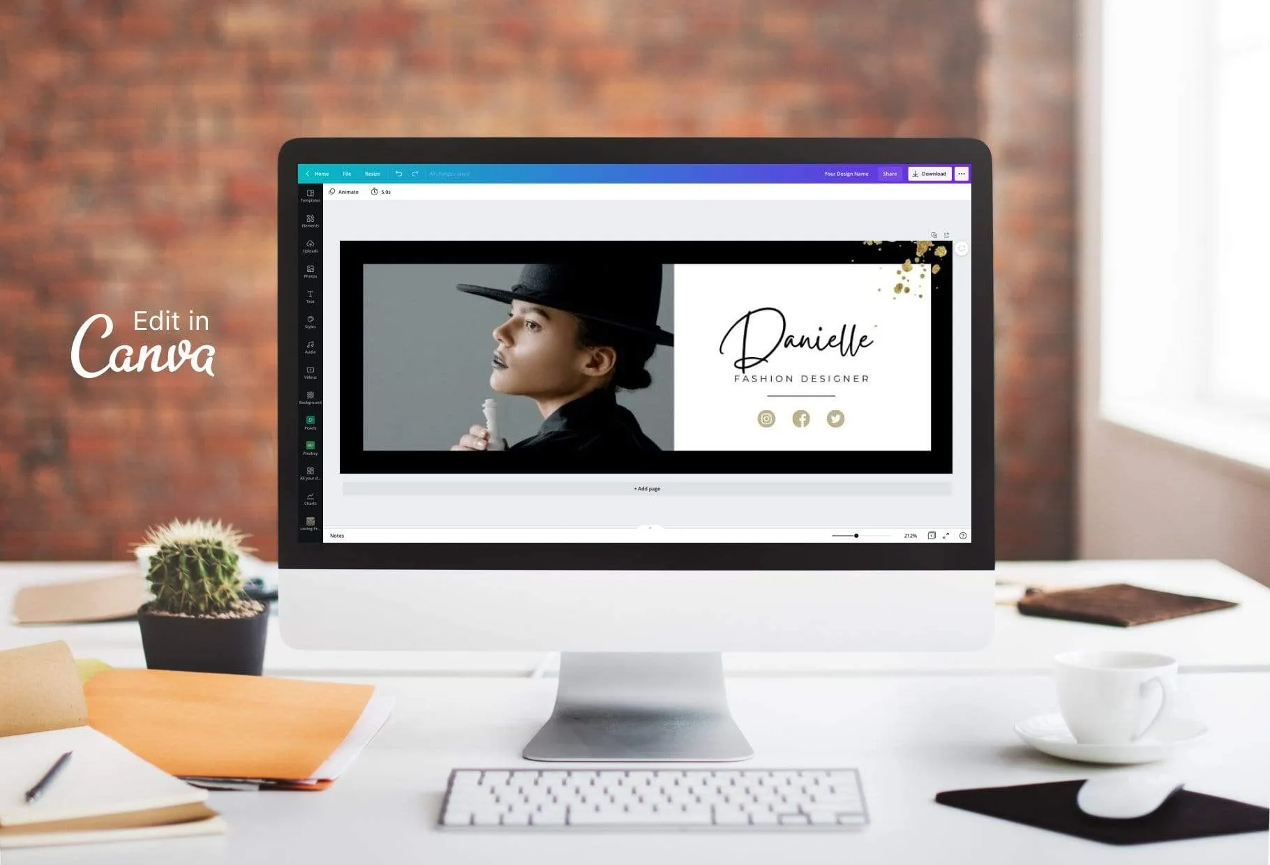 Danielle Facebook Cover Canva Template