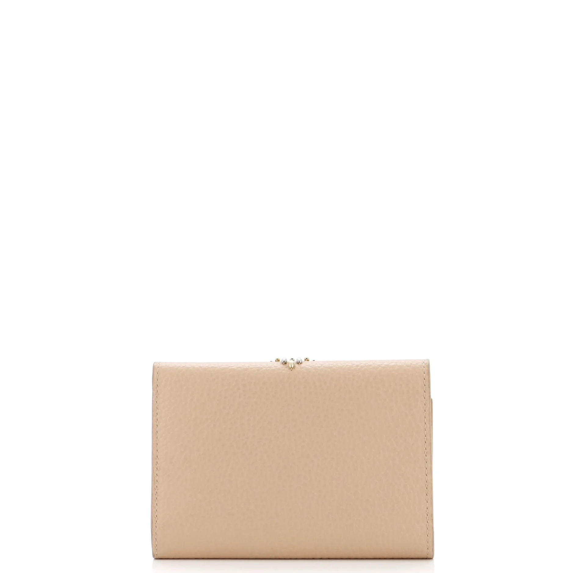 Designer Capucines Wallet Leather with Embellished Detail Compact