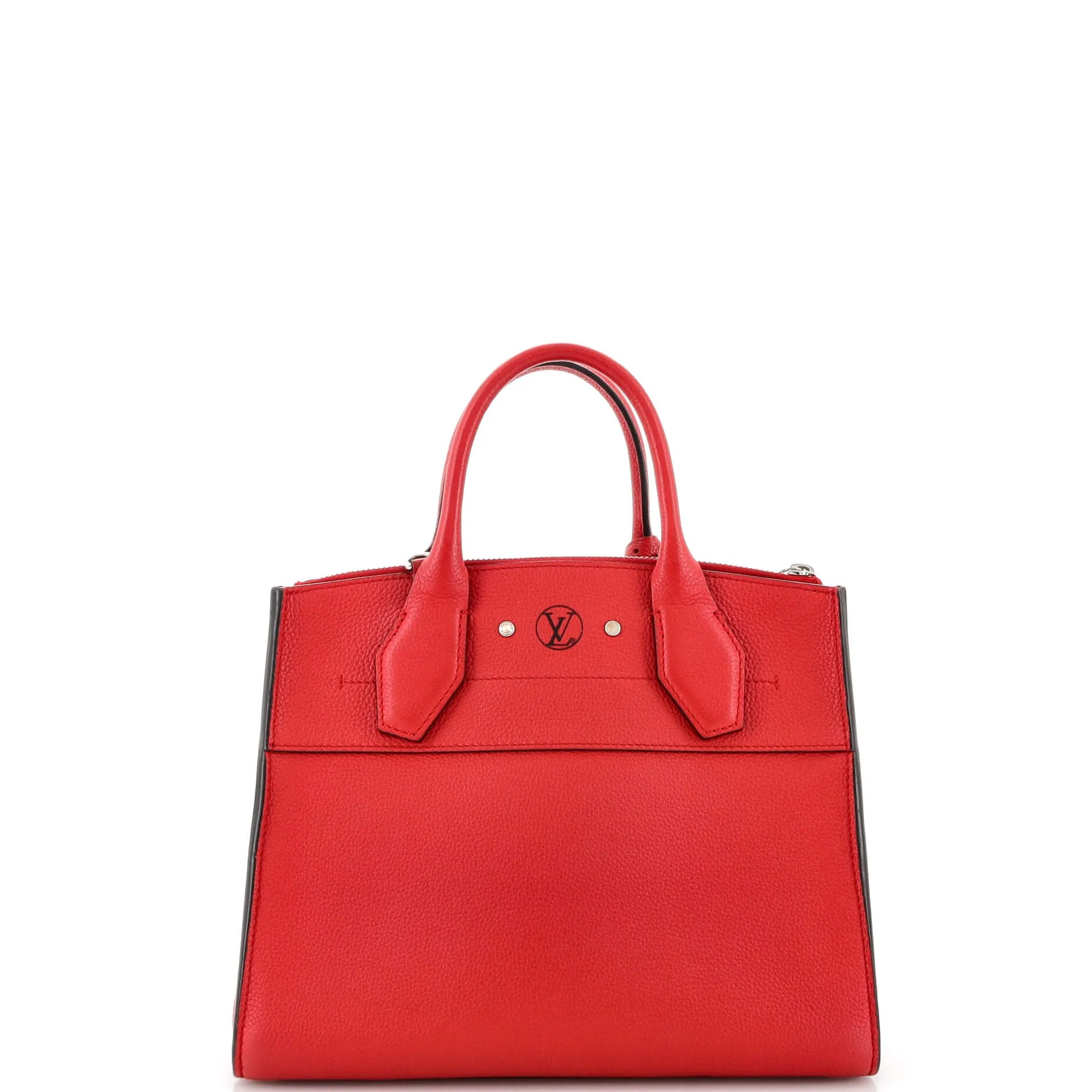 Designer City Steamer Handbag Leather PM