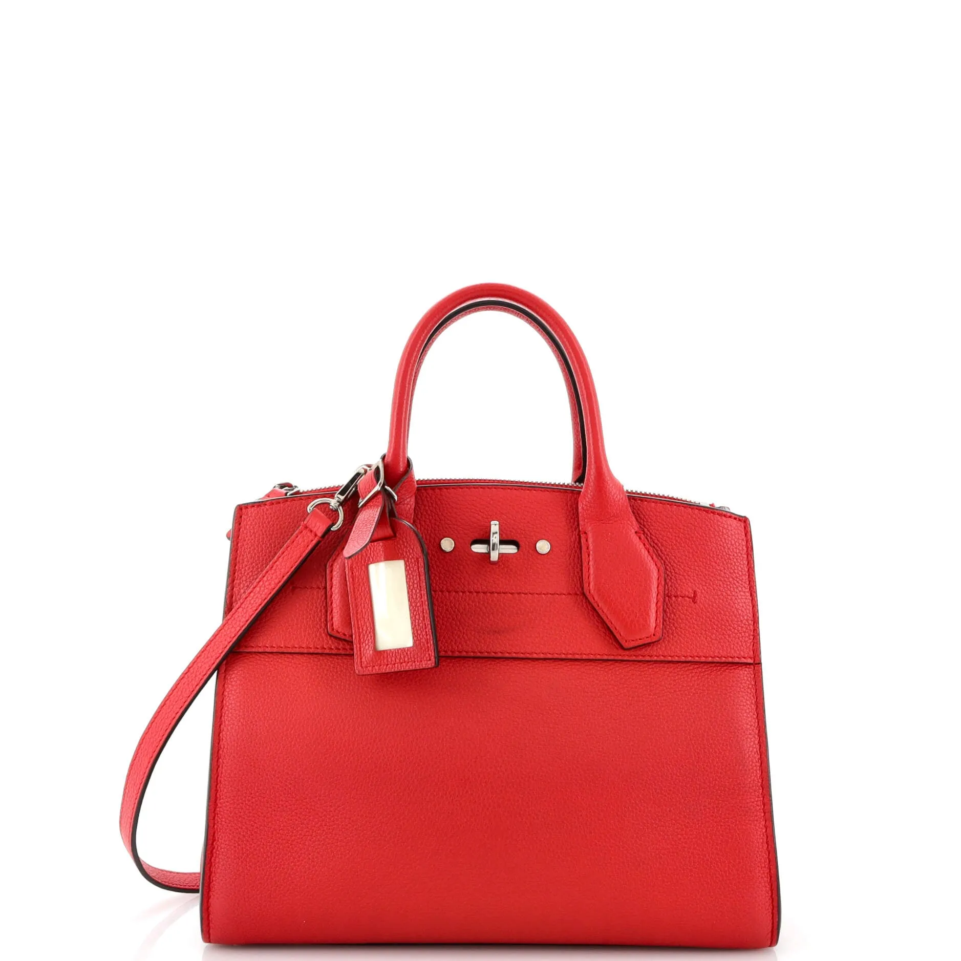 Designer City Steamer Handbag Leather PM