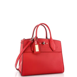 Designer City Steamer Handbag Leather PM