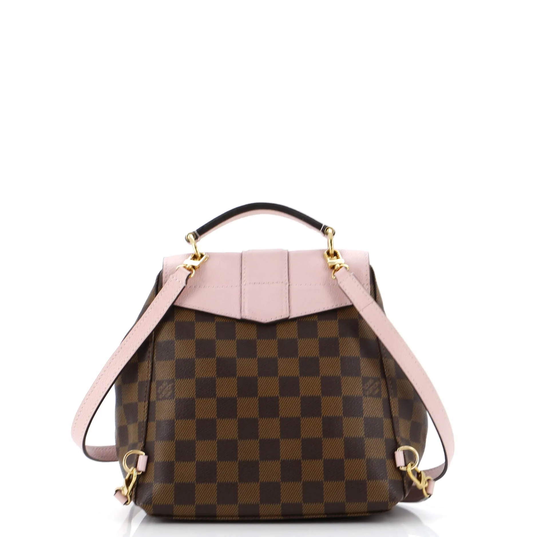 Designer Clapton Backpack Damier and Leather