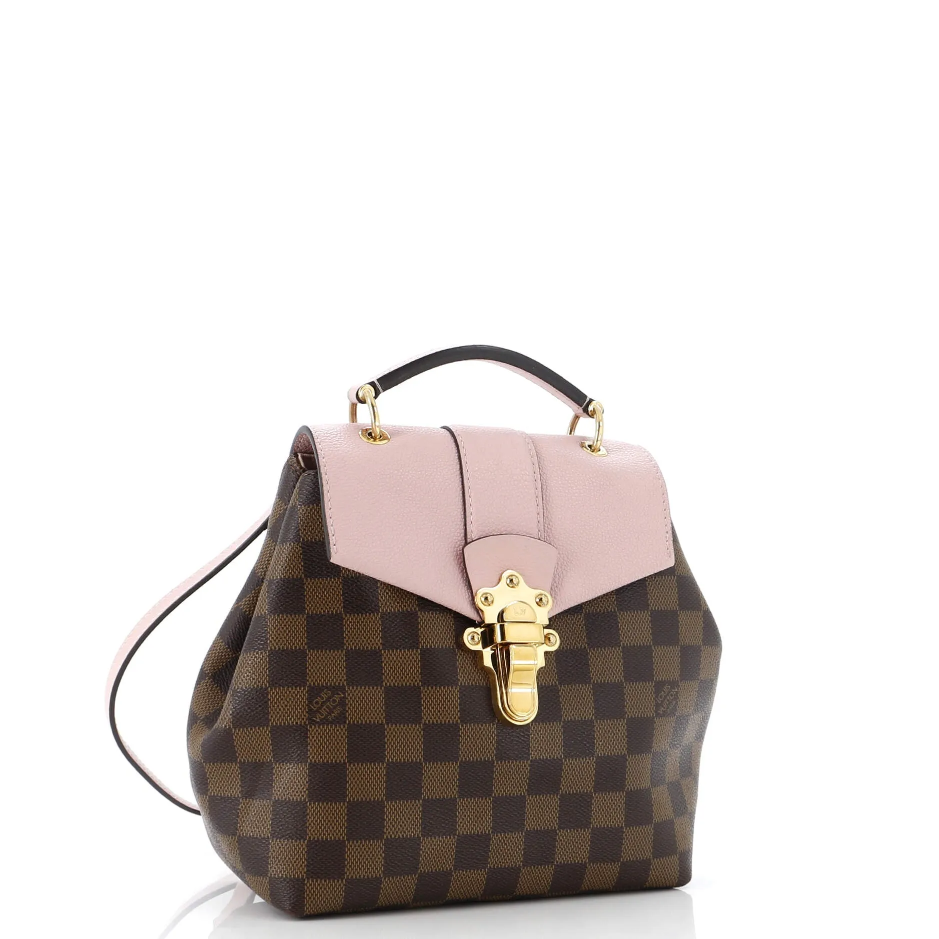 Designer Clapton Backpack Damier and Leather