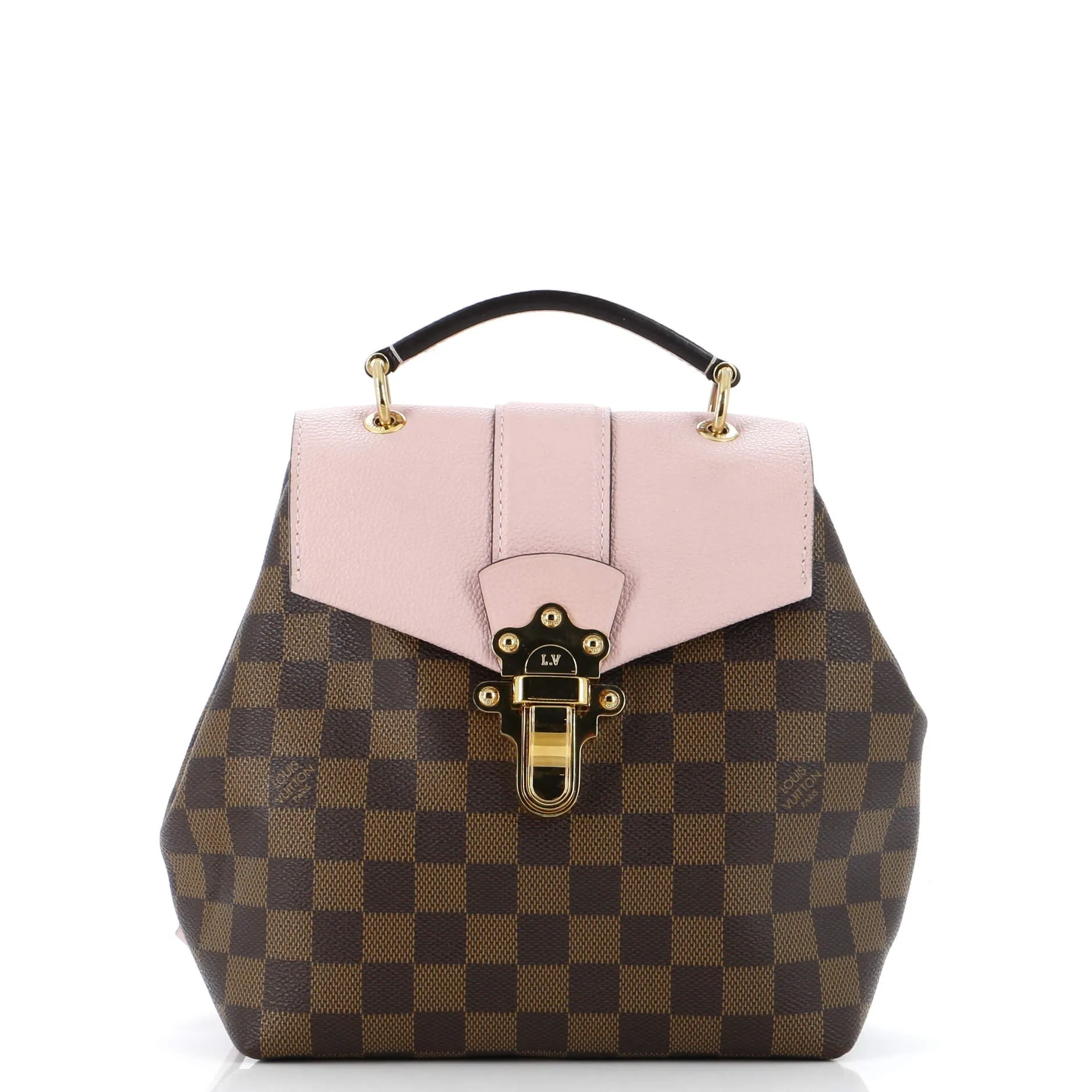 Designer Clapton Backpack Damier and Leather