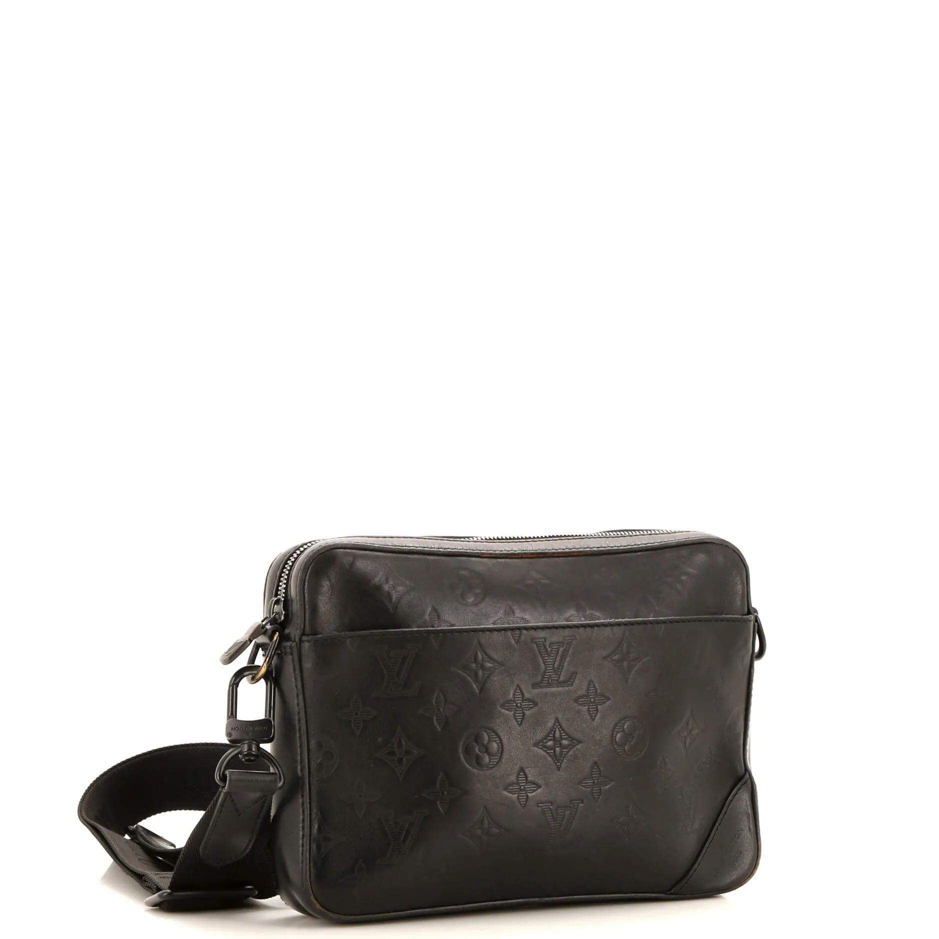 Designer Duo Messenger Bag Monogram Shadow Leather