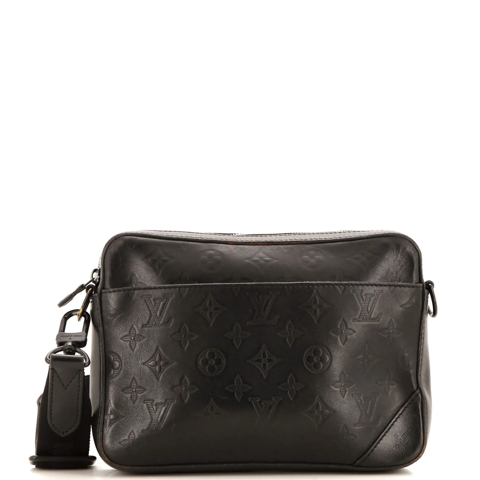 Designer Duo Messenger Bag Monogram Shadow Leather