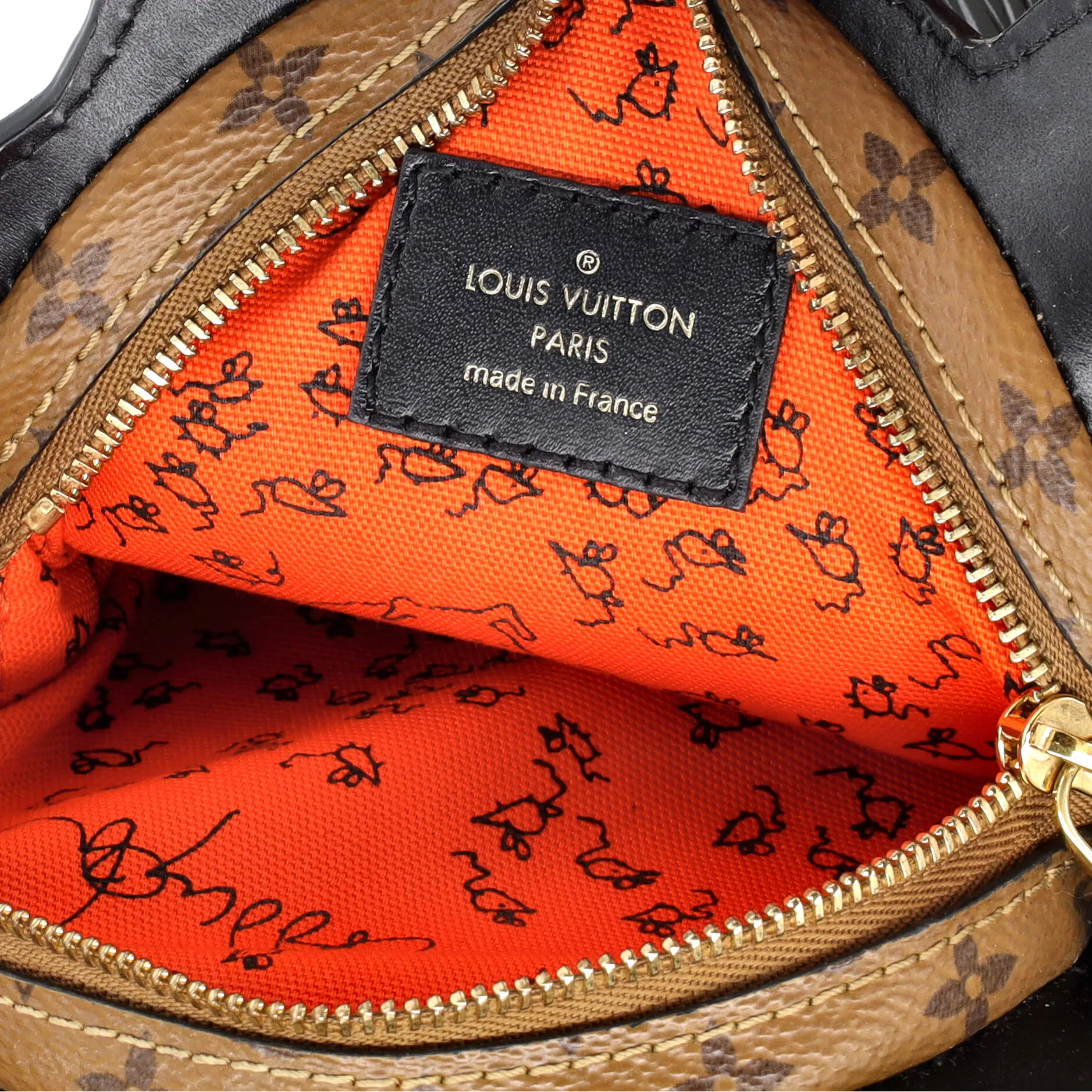 Designer Grace Coddington Dog Face Bag Epi Leather and Reverse Monogram Canvas Mini