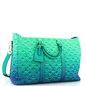 Designer Keepall Tote Limited Edition Illusion Monogram Taurillon Leather