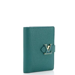 Designer LV Vertical Wallet Taurillion Leather Compact