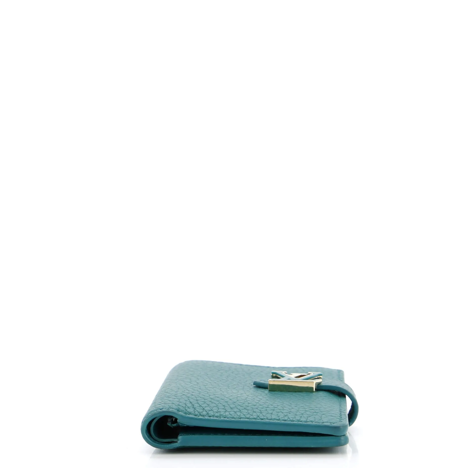 Designer LV Vertical Wallet Taurillion Leather Compact