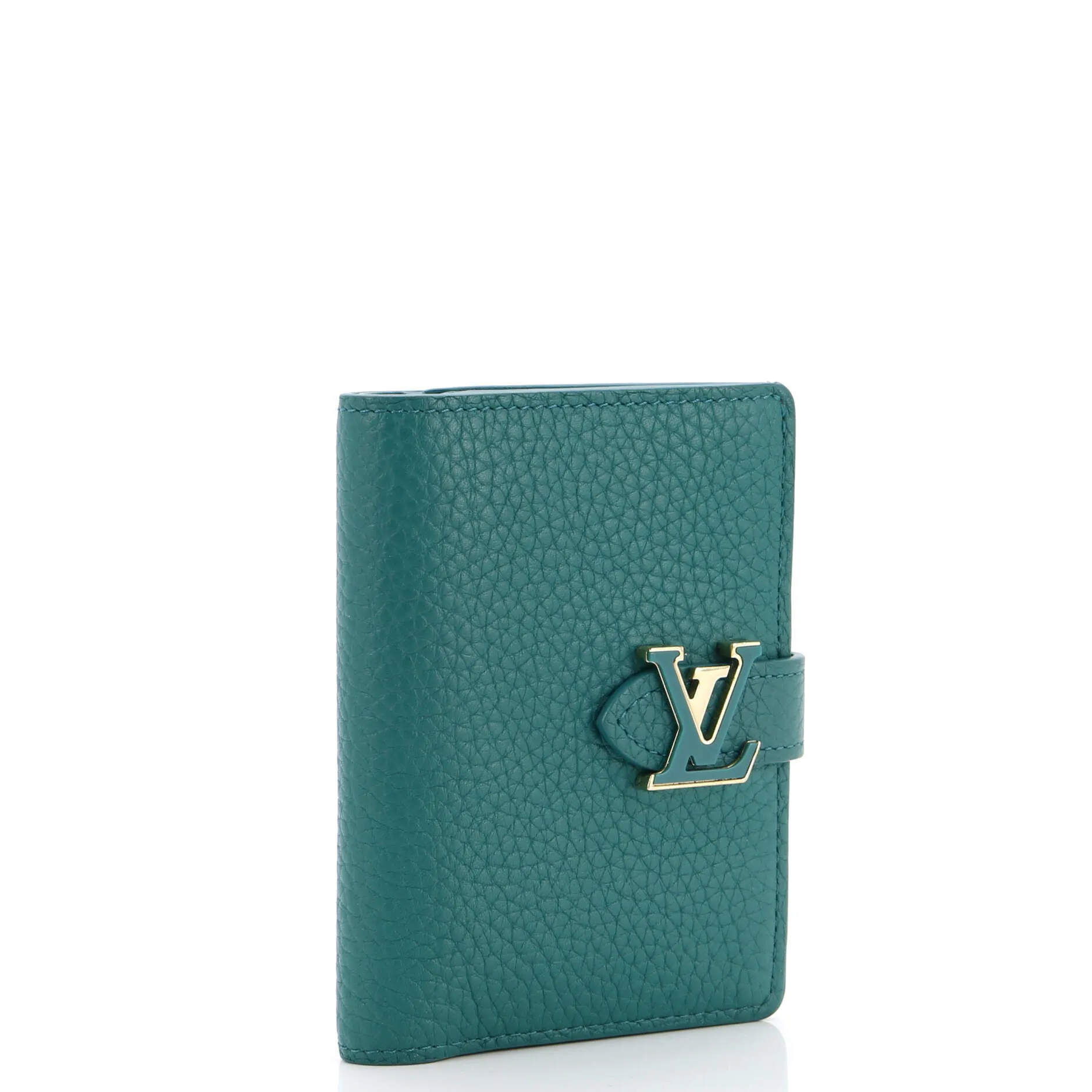 Designer LV Vertical Wallet Taurillion Leather Compact